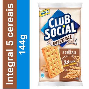 Biscoito Integral Club Social 5 Cereais 144g