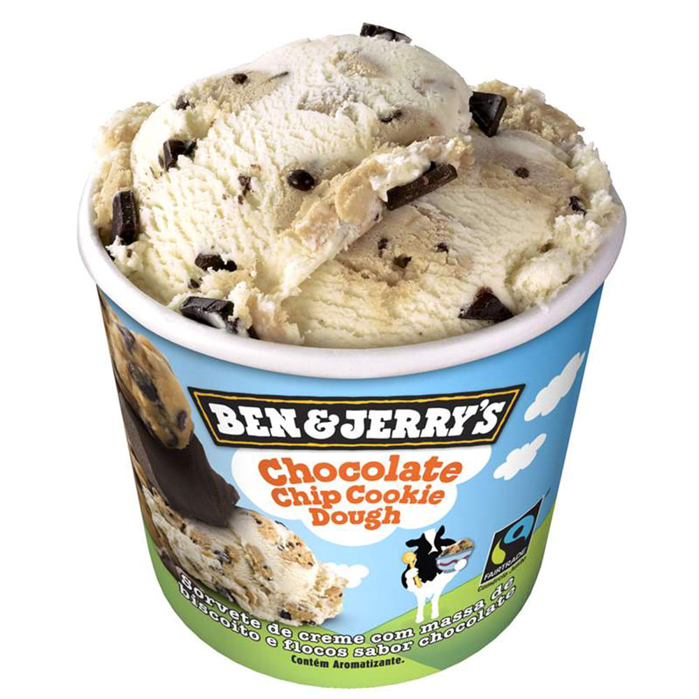 Sorvete Ben & Jerry's Chocolate Chip Cook 120ml - supernossoemcasa