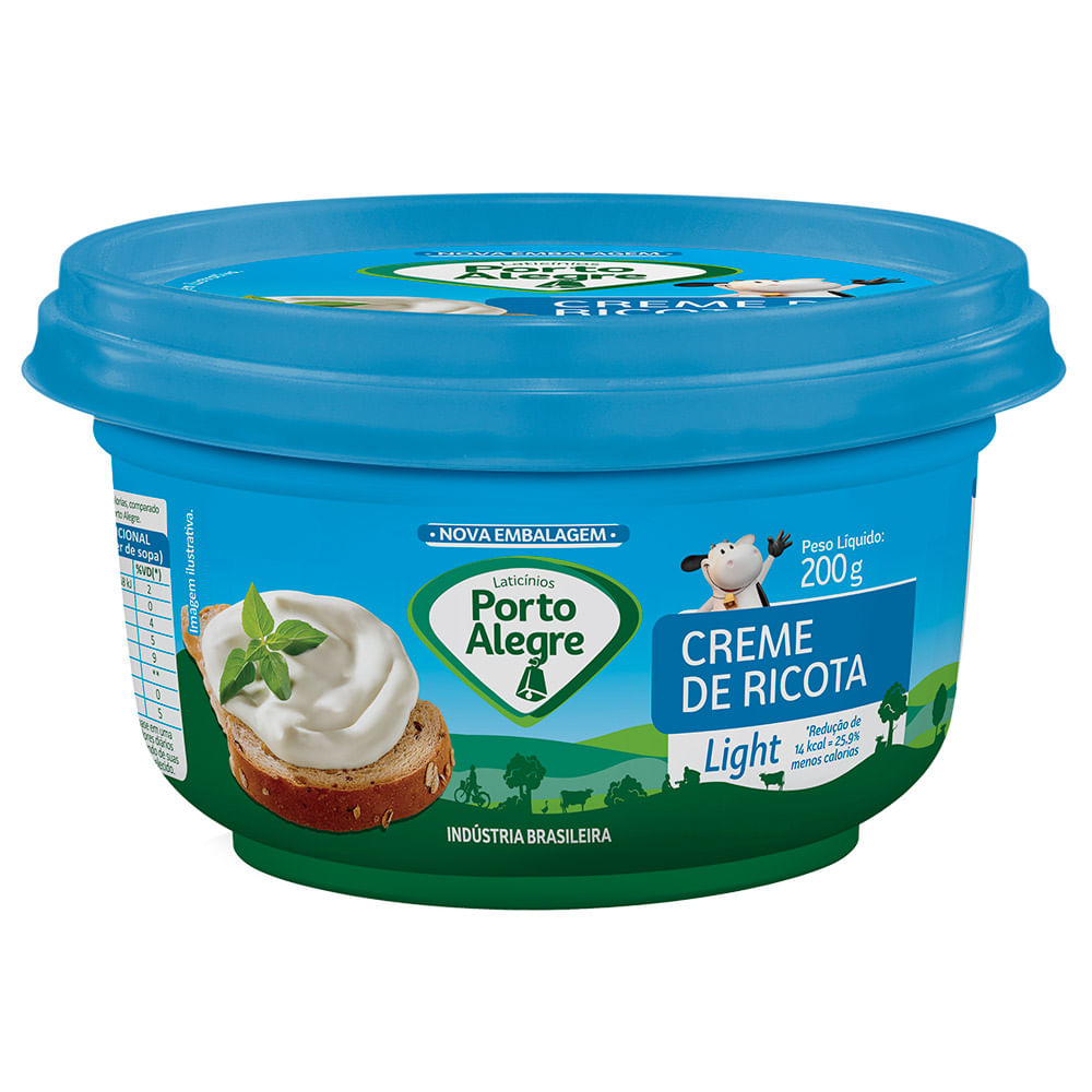 Creme de Ricota Porto Alegre Light 200g - supernossoemcasa