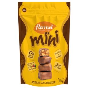 bombom-flormel-mini-chocolate-com-amendoim-zero-acucar-60g
