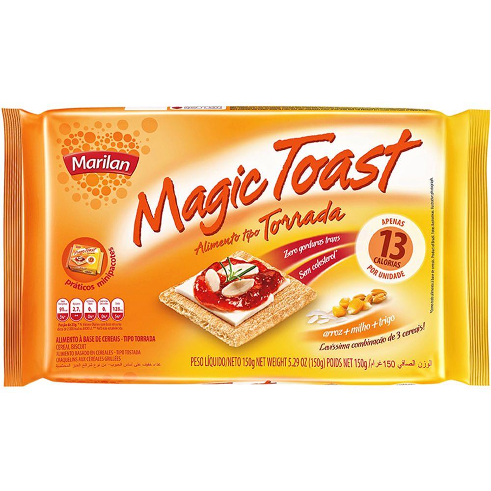 Torrada Marilan Magic Toast Original Pacote 150 g - supernossoemcasa