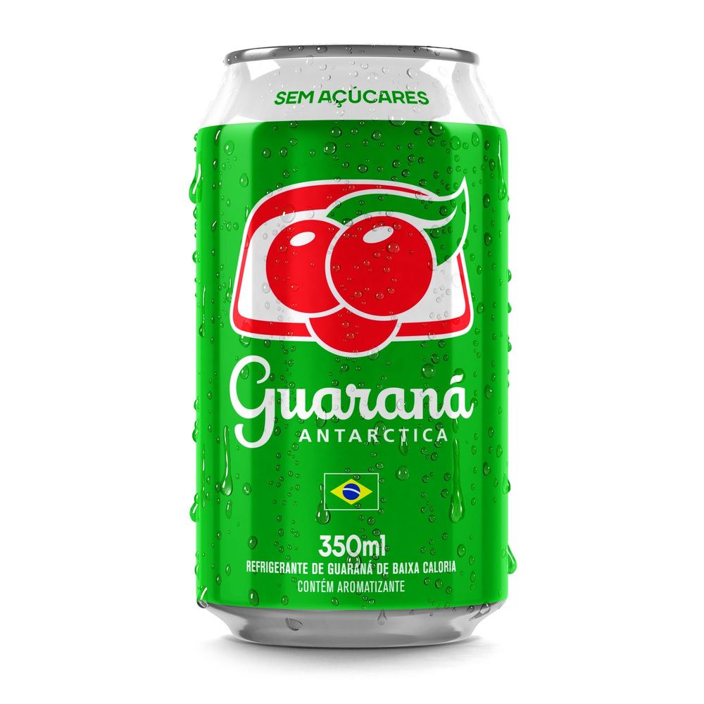 Refrigerante Guaraná Antarctica Zero Lata 350ml - Supernossoemcasa