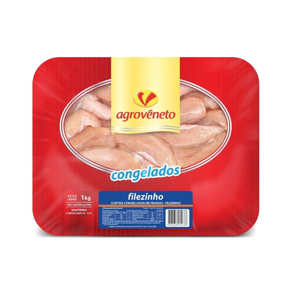 Filezinho De Frango Sassami Agrovêneto Bandeja 1kg Supernossoemcasa 7309