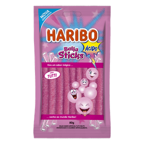 Bala-Tutti-Frutti-Acido-Haribo-Balla-Sticks-Pacote-80g