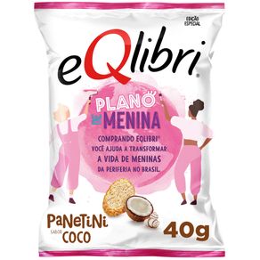 BISC SALG EQLIBRI PANETINI 40G-PC COCO Snack Coco Eqlibri Panetini Pacote 40G