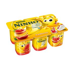 Iogurte Polpa Nestlé Ninho Sabores 540g com 6 Unidades Iogurte Ninho Polpa 540g