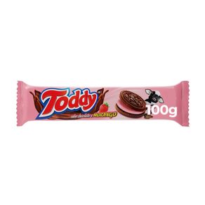 Biscoito Chocolate Recheio Morango Toddy Pacote 100G