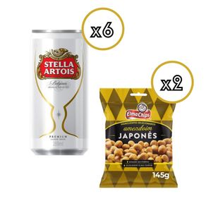 Kit-6-Cervejas-Stella-Artois-Lata-269ml---2-Amendoim-Japones-Elma-Chips-Pacote-145g